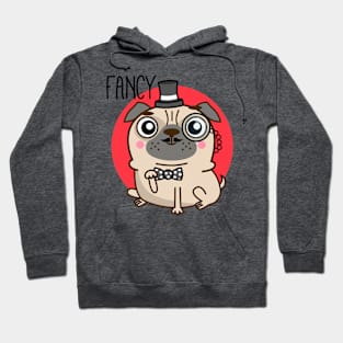 Fancy Pug Love Hoodie